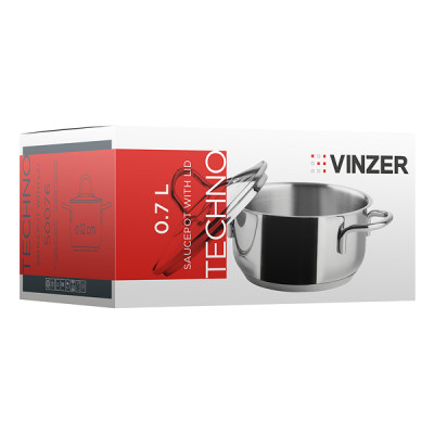 Кастрюля с крышкой 0,7 л Vinzer Techno 50076