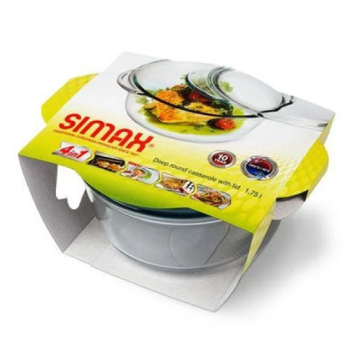 Глубокая кастрюля Simax 1,75 л s6686-6696 стекло