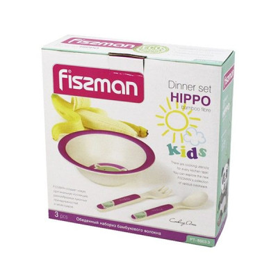 Набор для детей Fissman Бегемотик 3 пр бамбуковое волокно 8863 F