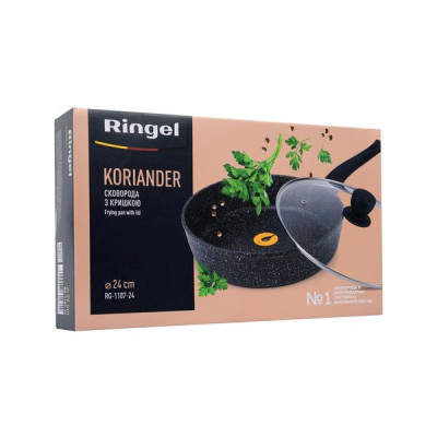 Сковорода глубокая с крышкой Ringel Koriander 24 см RG-1107-24