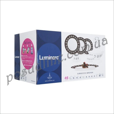 Сервиз Luminarc Sirocco Brown 46 пр N4866