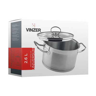 Кастрюля с крышкой Vinzer Universum series 18 см 2,6 л VZ 50062