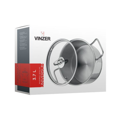 Кастрюля с крышкой Vinzer Universum series 20 см 3,7 л VZ 50063