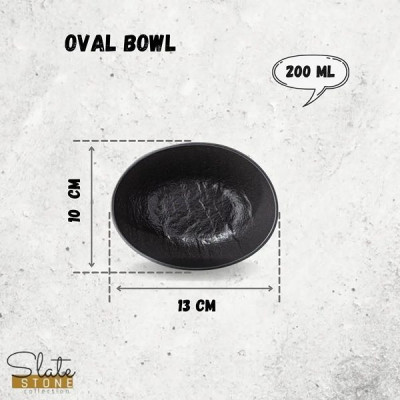 Блюдо овальное глубокое Wilmax Slatestone Black 13х10х6 см 180 мл WL-661118 Блюдо овальное глубокое Wilmax Slatestone Black 13х10х6 см 180 мл WL-661118