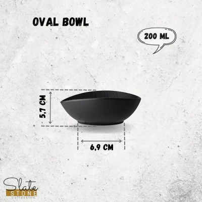 Блюдо овальное глубокое Wilmax Slatestone Black 13х10х6 см 180 мл WL-661118 Блюдо овальное глубокое Wilmax Slatestone Black 13х10х6 см 180 мл WL-661118