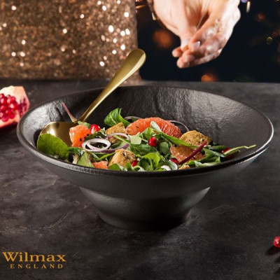 Тарелка глубокая Wilmax Slatestone Black 20 см 800 мл WL-661112