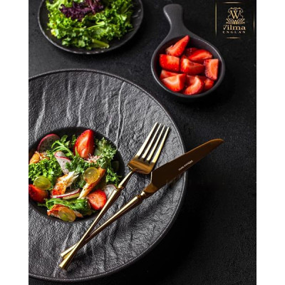 Тарелка глубокая Wilmax Slatestone Black 24 см 200 мл WL-661115 Тарелка глубокая Wilmax Slatestone Black 24 см 200 мл WL-661115