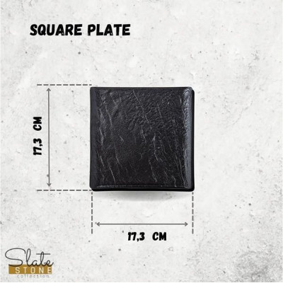 Тарелка квадратная Wilmax Slatestone Black 17х17 см WL-661105
