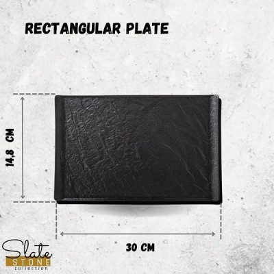 Тарелка прямоугольная Wilmax Slatestone Black 29,5х14,5 см WL-661109 Тарелка прямоугольная Wilmax Slatestone Black 29,5х14,5 см WL-661109