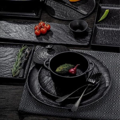 Горшок для запекания Wilmax Slatestone Black 18x11 см 600 мл WL-661140/A
