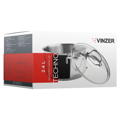 Кастрюля с крышкой Vinzer Techno 18 см 2,4 л VZ 50081