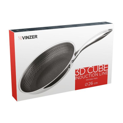 Сковорода без крышки Vinzer 3D Cube Induction 26 см VZ 50402