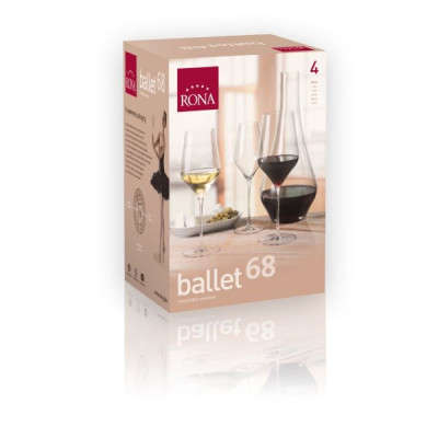 Набор бокалов для вина Rona Ballet 680 мл 4 пр 7457-680