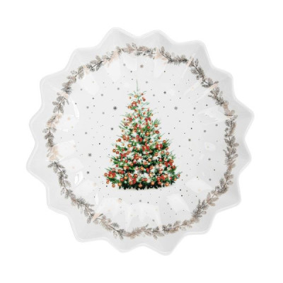 Блюдо круглое Fissman CHRISTMAS 24 см фарфор 14017 F