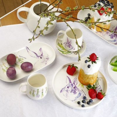 Тарелка 25 см Fissman Provence Rabbit фарфор 13951 F