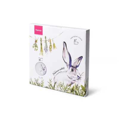 Тарелка 20 см Fissman Provence Rabbit фарфор 13952 F