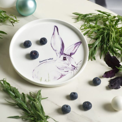 Тарелка 20 см Fissman Provence Rabbit фарфор 13952 F