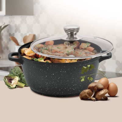 Кастрюля со стеклянной крышкой Maestro 24 см 4,0 л антипригарное покрытие MR-4224 Кастрюля со стеклянной крышкой Maestro 24 см 4,0 л антипригарное покрытие MR-4224