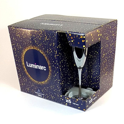Набор бокалов для шампанского Luminarc Delice Graphite 160 мл 6 пр J9399/2 Набор бокалов для шампанского Luminarc Delice Graphite 160 мл 6 пр J9399/2
