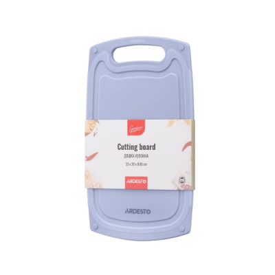Доска кухонная Ardesto Gemini 33x20x0,85 см пластик серый AR1433GR