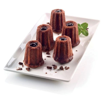 Форма силиконовая Silikomart Midi Cannele 60 мл d 45 мм h 45 мм SF059/C Форма силиконовая Silikomart Midi Cannele 60 мл d 45 мм h 45 мм SF059/C