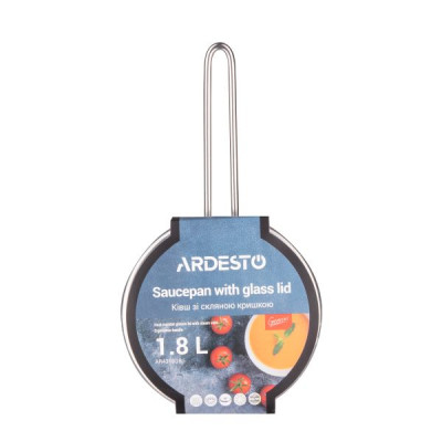 Ковш с крышкой Ardesto Gemini Liguria 16 см 1,8 л AR4318GB