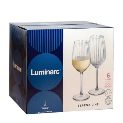Набор бокалов для вина Luminarc Serena Line 470 мл 6 пр V6729