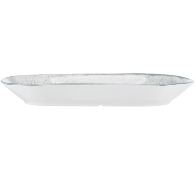 Овальное блюдо Ardesto Siena 32x18 см фарфор бело-серый AR2925SW
