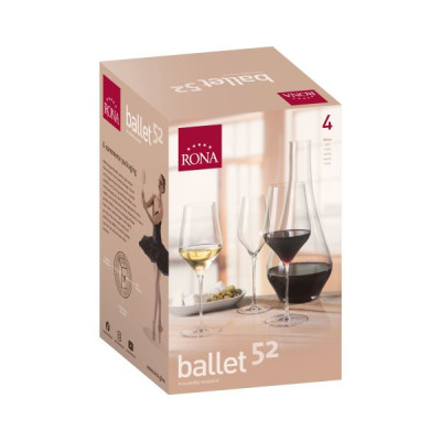 Набор бокалов для вина 520 мл Rona Ballet 4 пр 7457-520