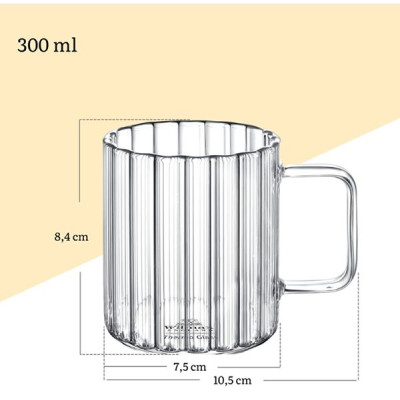 Кружка рельефная 300 мл Wilmax Thermo Segment WL-888616 / A