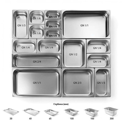 Гастроемкость GN 1/2 h 40 мм 2,0 л серия Food line FoREST