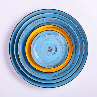 Тарелка круглая 23 см Wilmax Spiral Blue WL-669613 / A Тарелка круглая 23 см Wilmax Spiral Blue WL-669613 / A