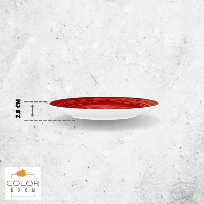 Тарелка круглая 25,5 см Wilmax Spiral Red WL-669214 / A