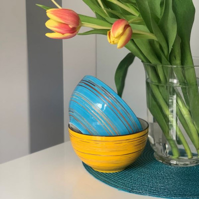 Салатник 14 см Wilmax Spiral Yellow WL-669430 / A