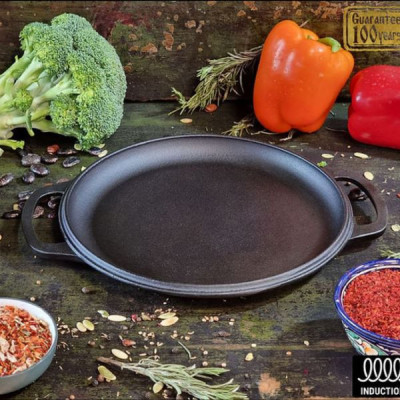 Кастрюля чугунная Maysternya 4,0 л с крышкой-сковородкой