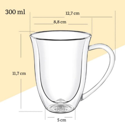 Кружка тюльпан с двойными стенками 300 мл Wilmax Thermo WL-888726 / A