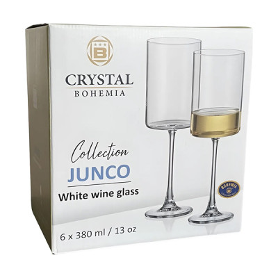 Набор бокалов для вина Bohemia Junco, 380 мл, 6 штук (арт.1SJ74-380)