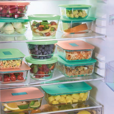 Салатник круглый с пластиковой крышкой 13,5 см Luminarc Eat & Joy, 800 мл (арт.V9348)