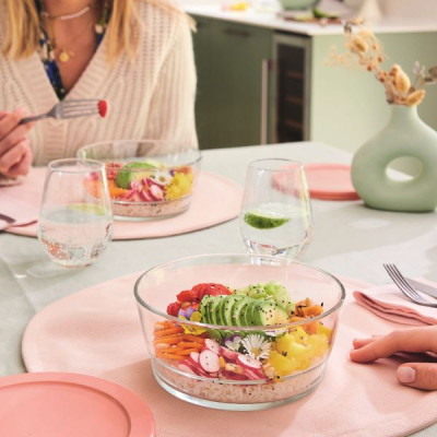 Салатник круглый с пластиковой крышкой 16,5 см Luminarc Eat & Joy, 1100 мл (арт.V9355) Салатник круглый с пластиковой крышкой 16,5 см Luminarc Eat & Joy, 1100 мл (арт.V9355)