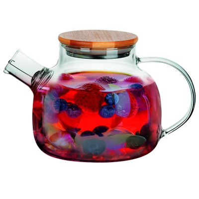 Чайник стеклянный с бамбуковой крышкой Ringel Joy 1000 мл (арт.RG-0002/1000)