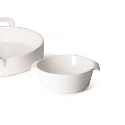 Круглая форма для запекания Fissman 12х4,5 см, 220 мл, фарфор (арт.14168)