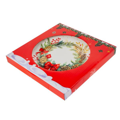 Тарелка 24,5 см Рождественский Венок, фарфор (арт. 858-0166)
