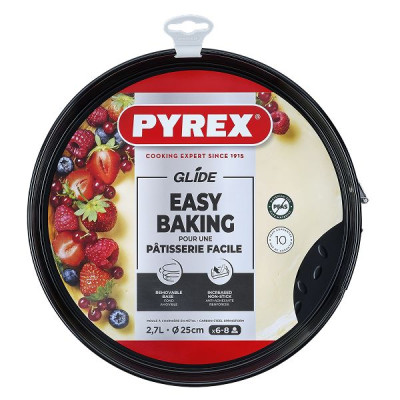 Форма разъемная круглая Pyrex Glide 25 см, 2,7 л, углеродистая сталь (арт.GL25BS6)