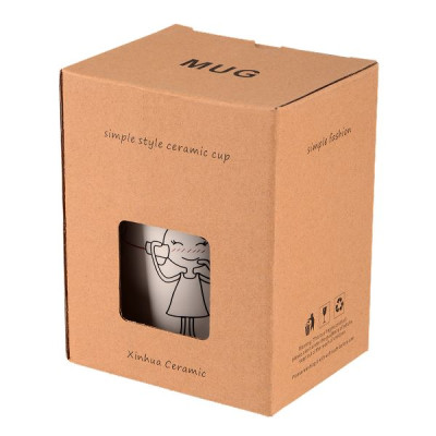 Кружка Led Love Is B 360 мл с бамбуковой крышкой и ложкой, фарфор (арт. B060493)
