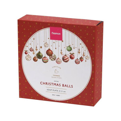 Тарелка глубокая 21,5 см Fissman Christmas Balls, фарфор (арт. 16083) Тарелка глубокая 21,5 см Fissman Christmas Balls, фарфор (арт. 16083)