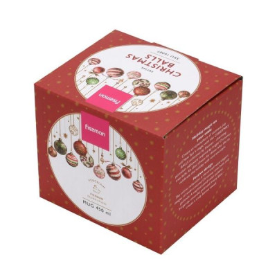 Кружка 450 мл Fissman Christmas Balls, фарфор (арт. 16087)