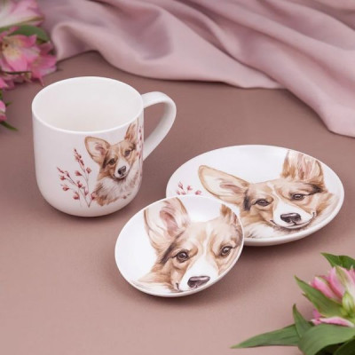 Фарфоровая кружка 380 мл Fissman Dogs (арт. 16069)