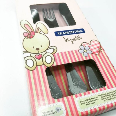 Набор столовых приборов Tramontina BABY Le Petit pink 3 пр. 66973/005