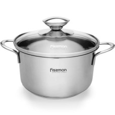 Кастрюля со стеклянной крышкой Fissman Bambino 14х7,5 см 1,1 л нерж. сталь 5274 F