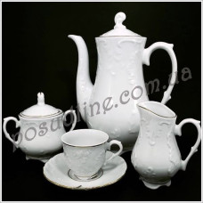 Сервиз кофейный Rococo White 12 персон